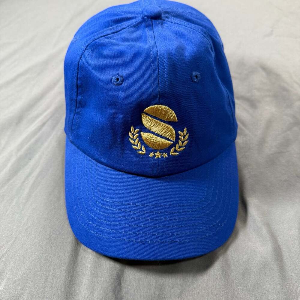 Stay Bold Stay Gold Cosmetics Embroidered Royal Blue Baseball Cap Hat